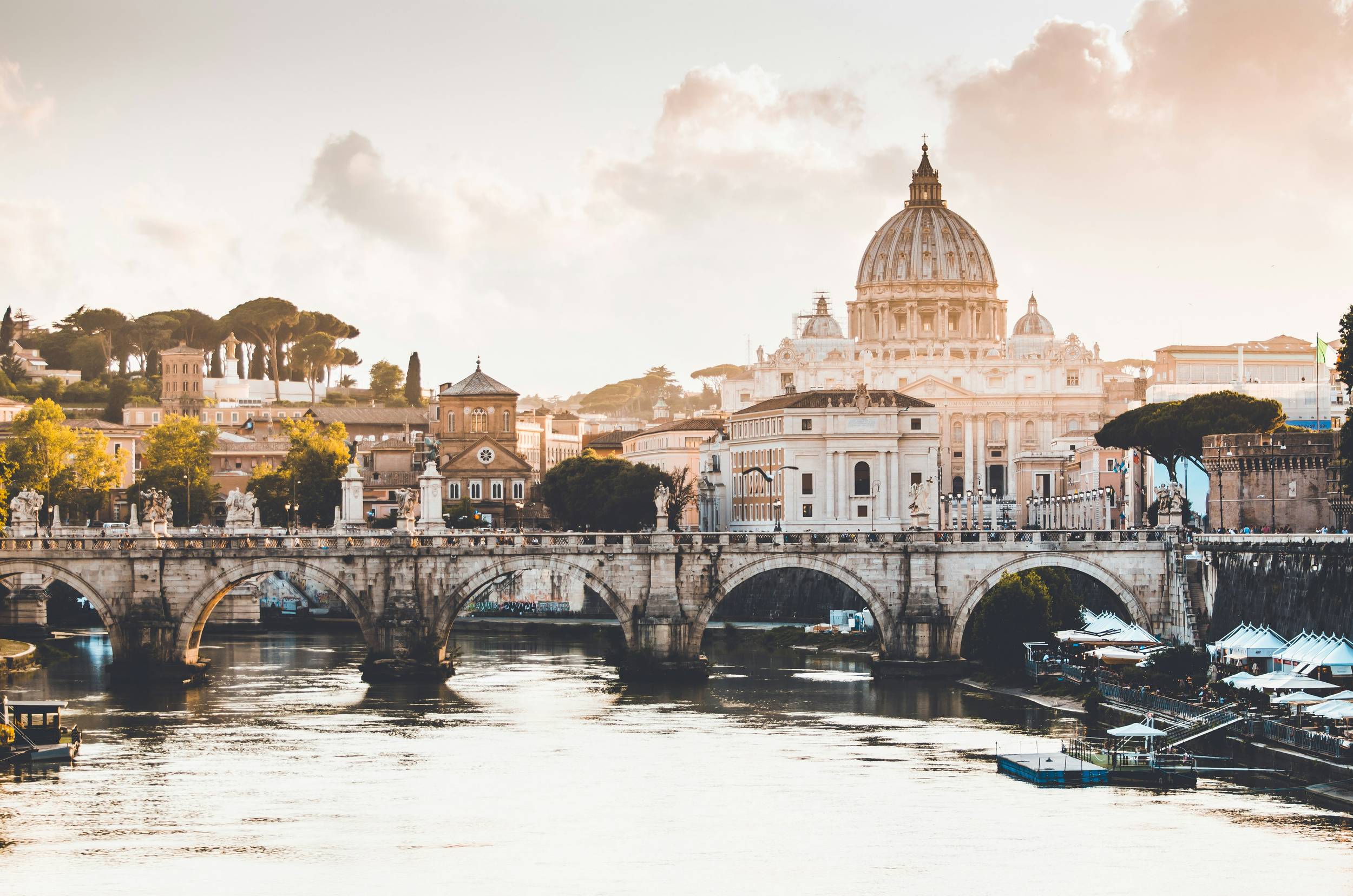 Venice river with background of Rome Tour