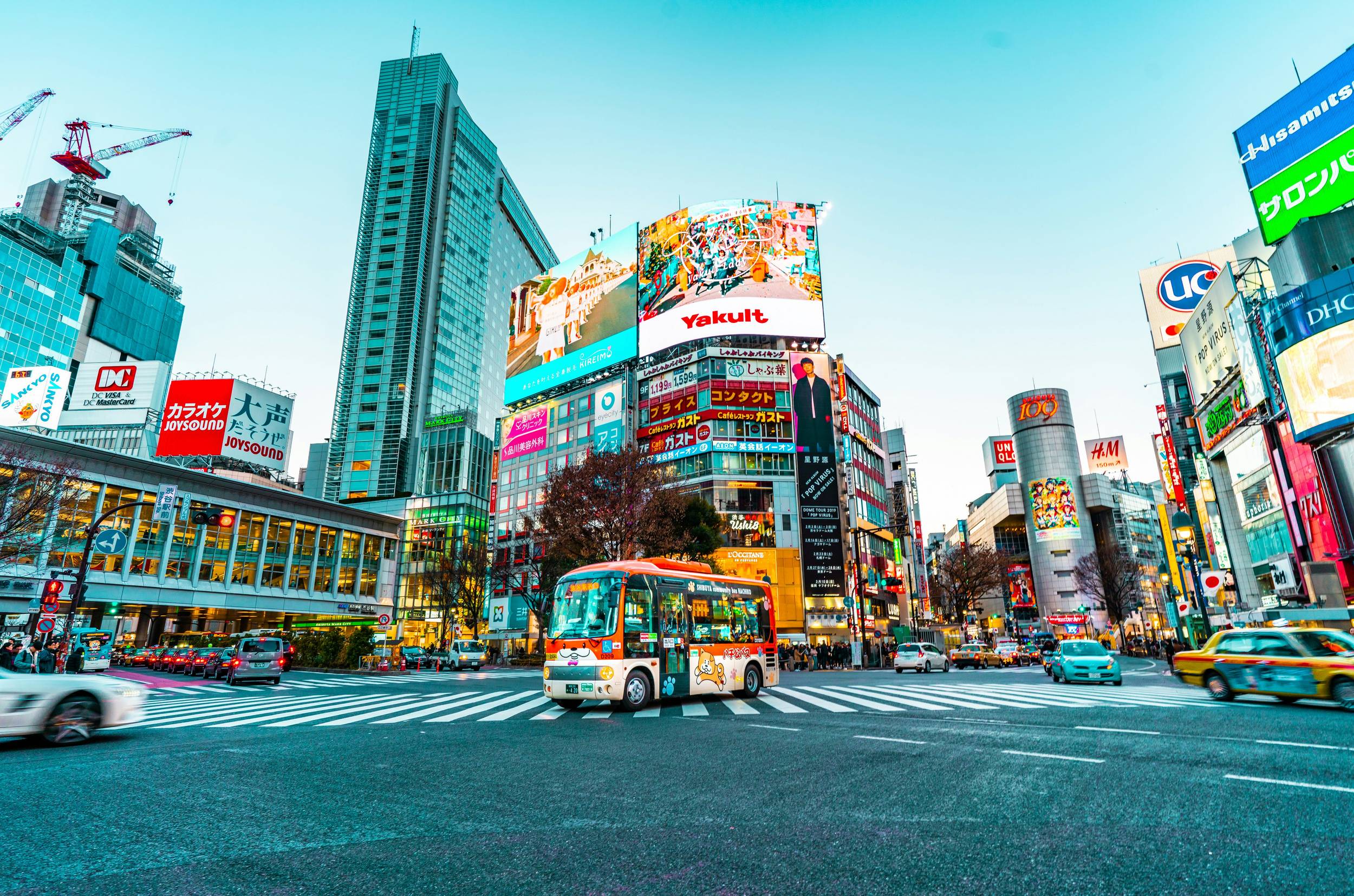 Panoramic View of Tokyo City with Skyscrapers and Bustling Streets